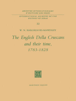 cover image of The English Della Cruscans and Their Time, 1783–1828